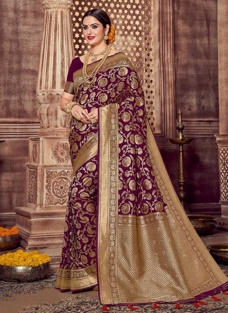 Magenta Colour Exclusive Festive Wear Silk With Rolex Zari Rich Pallu Saree Collection NS-07